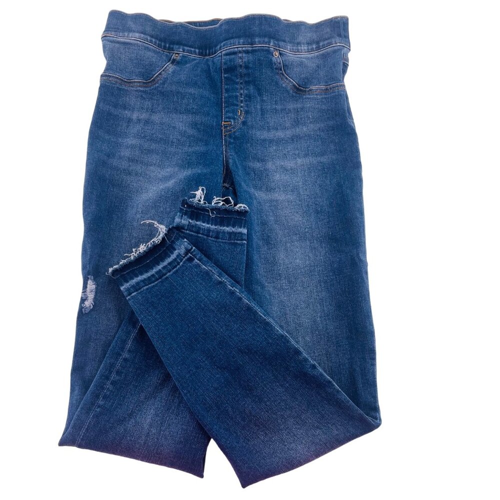 Spanx By‎ Sara Blakely Women's Medium Distressed Skinny Jeans